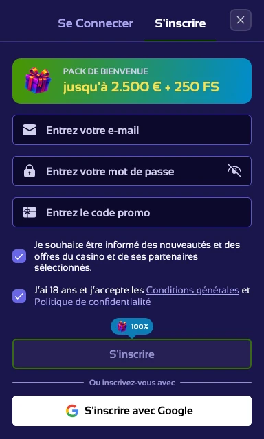 Registration — Browinner Casino